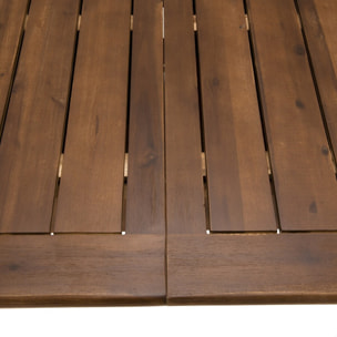 VICK - Table de jardin 8/10 personnes - extensible 180/240x100x75 cm en bois Acacia