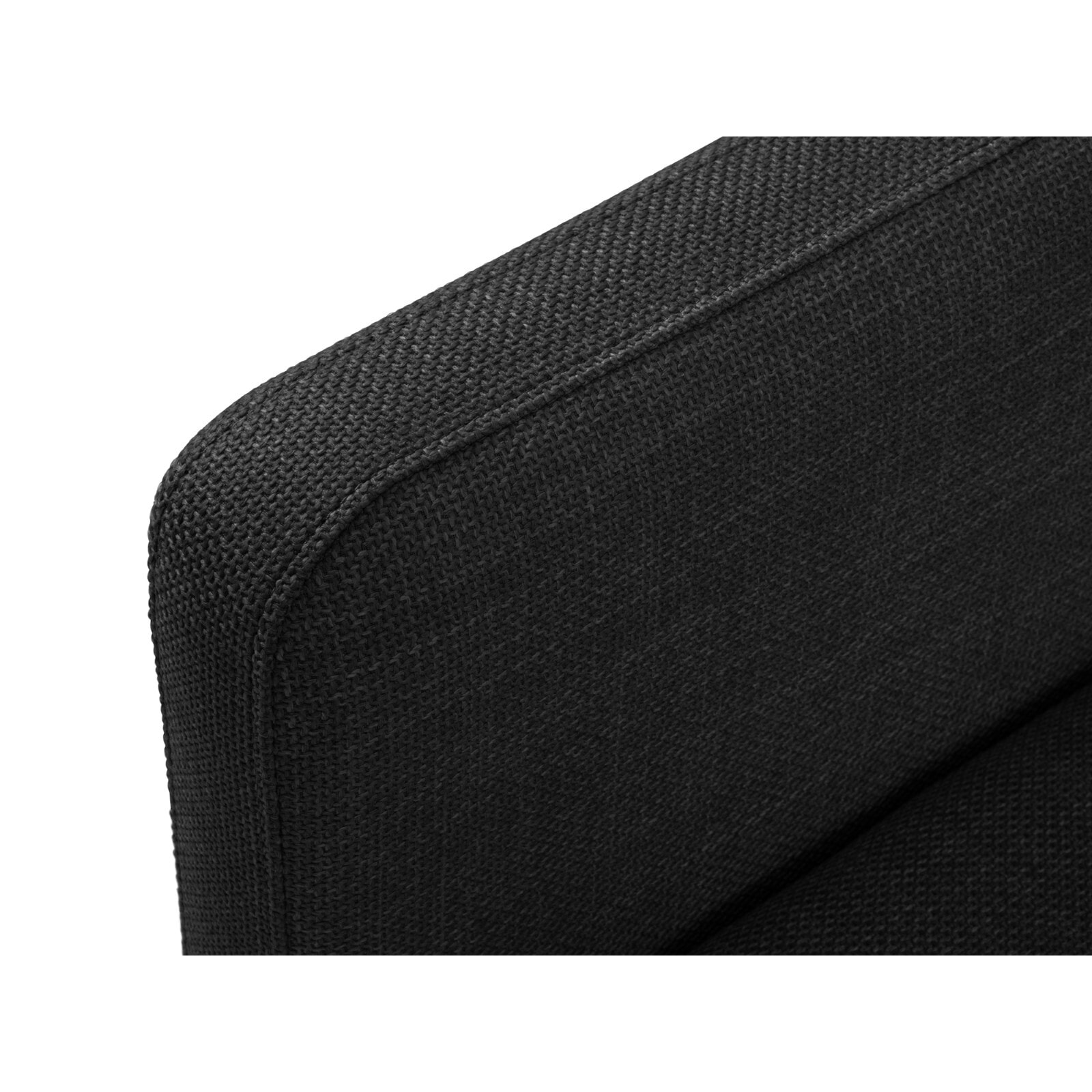 Canapé d'angle gauche convertible avec coffre de rangement "Yanis" 4 places en tissu structurel gris foncé