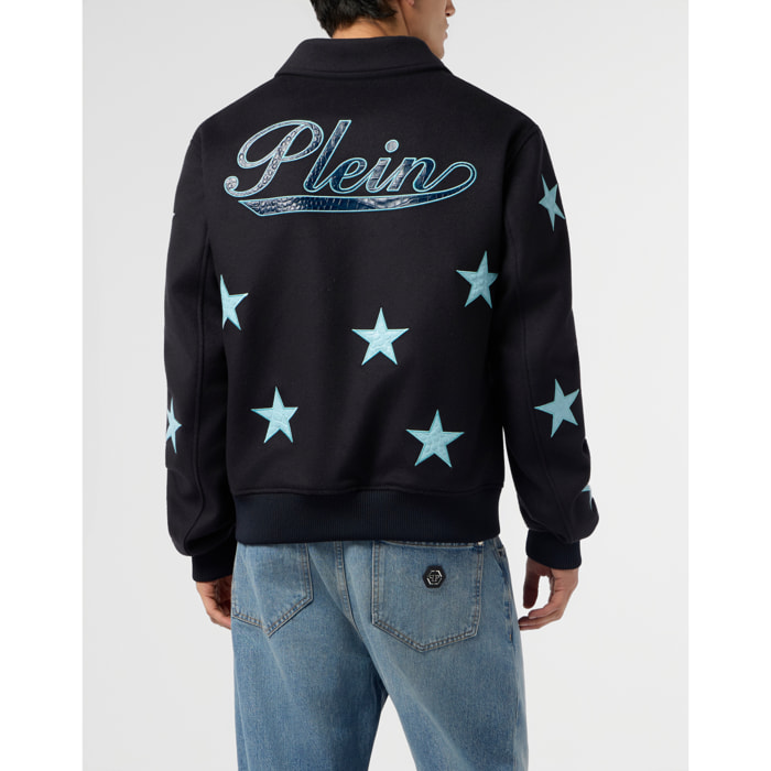 PHILIPP PLEIN Wool Coster Jacket Cocco Stars