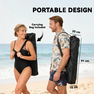 Lot de 2 chaises de camping pliantes inclinables repose-pieds rétractable