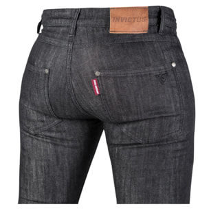 PANTALON VAQUERO CHICA DE MOTO WAYNE BLK INVICTUS