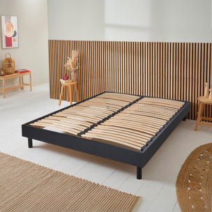 Sommier à lattes apparentes MDF & bois massif - 1 place