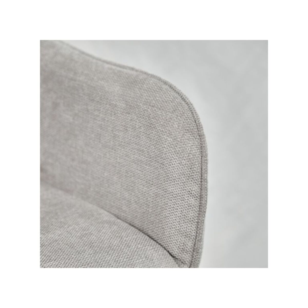 Chaise en tissu avec accoudoirs et pieds métal noir - MIKI