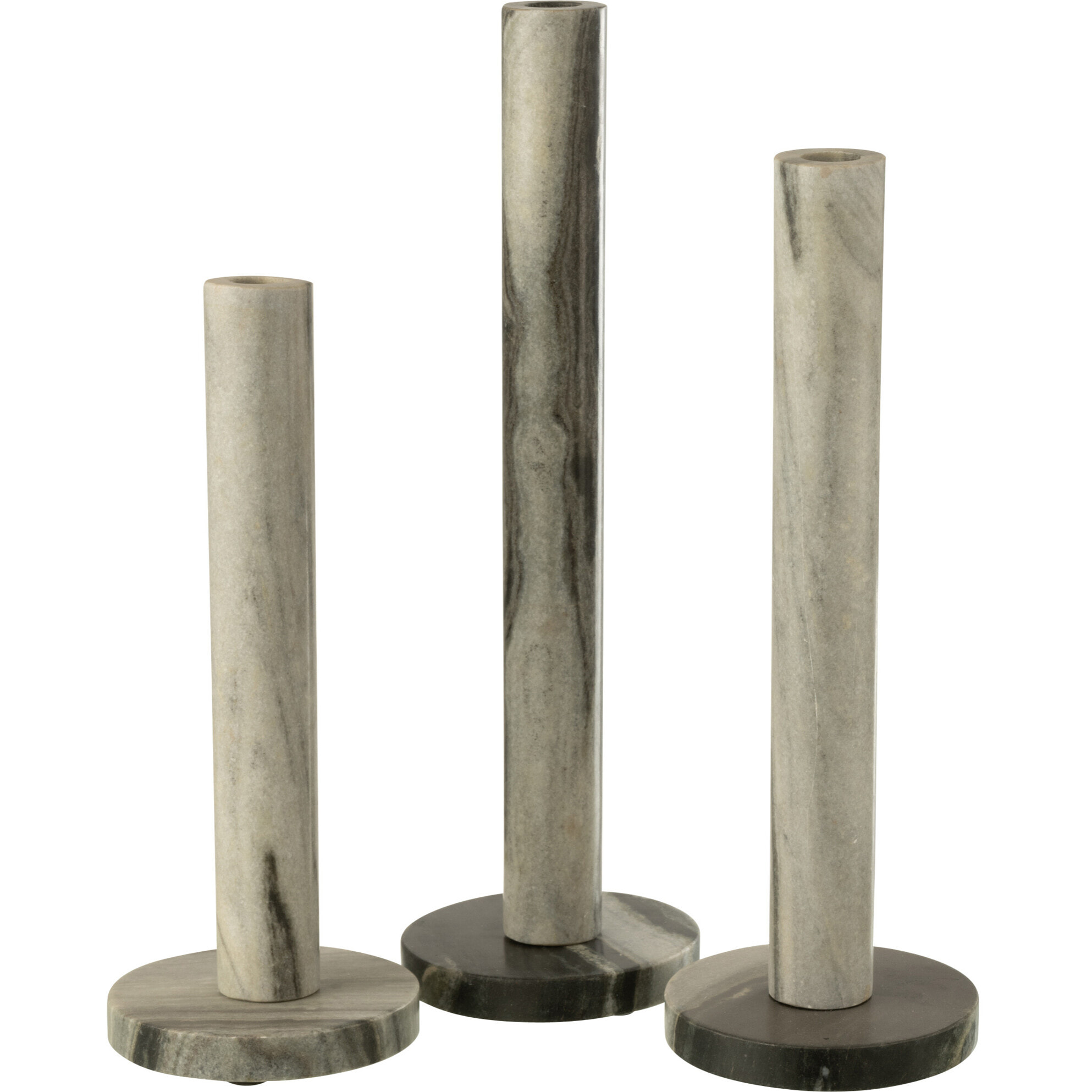 J-Line chandelier Marbre - pierre - noir/gris - set de 3