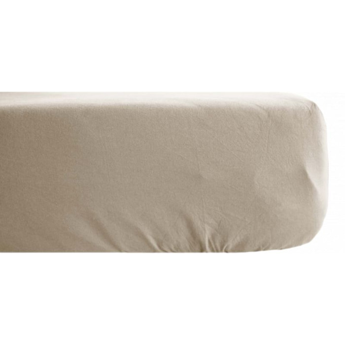 Drap housse Palace pur coton teint lavé 63 fils/cm² Vent du sud  -  Palace Lin
