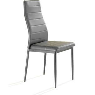 Tomasucci Lot de 4 Chaises rembourrée CAMARO GRIS