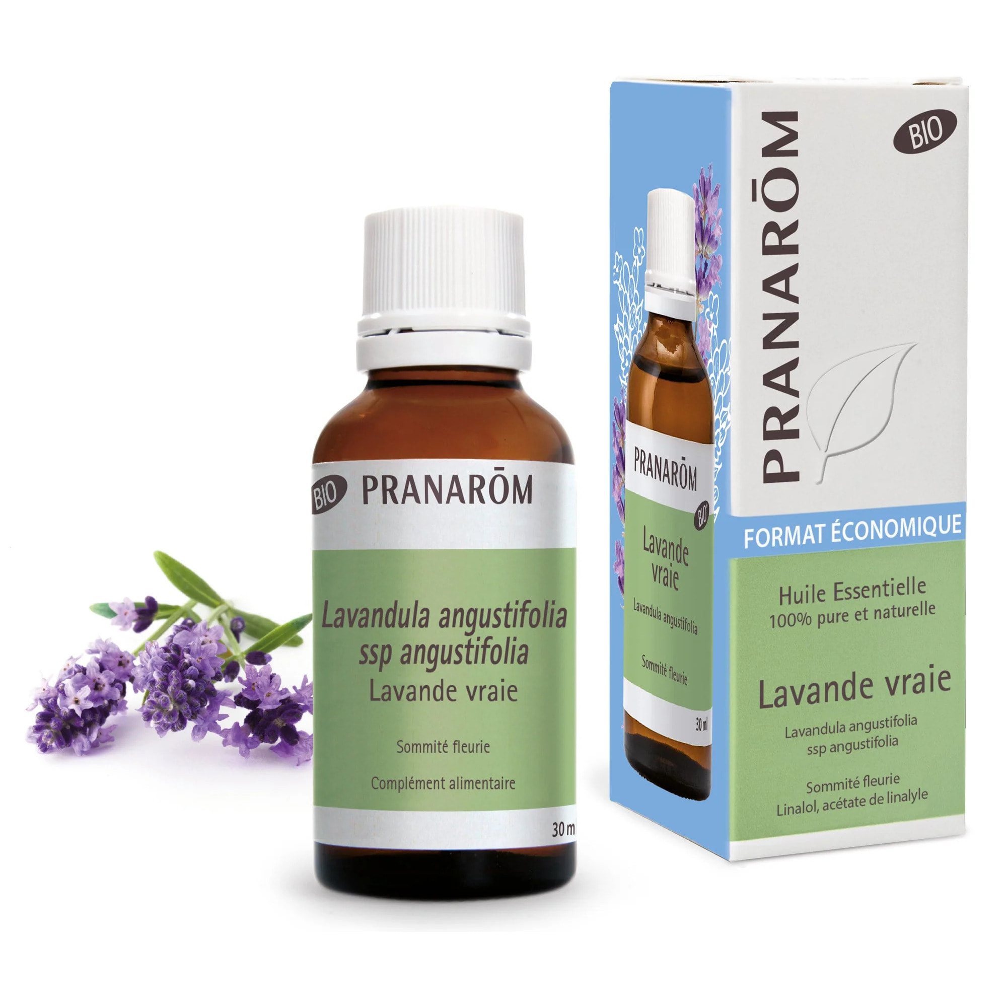 Pranarom - Huile Essentielle de Lavande vraie - grand format - Bio - 30 ml
