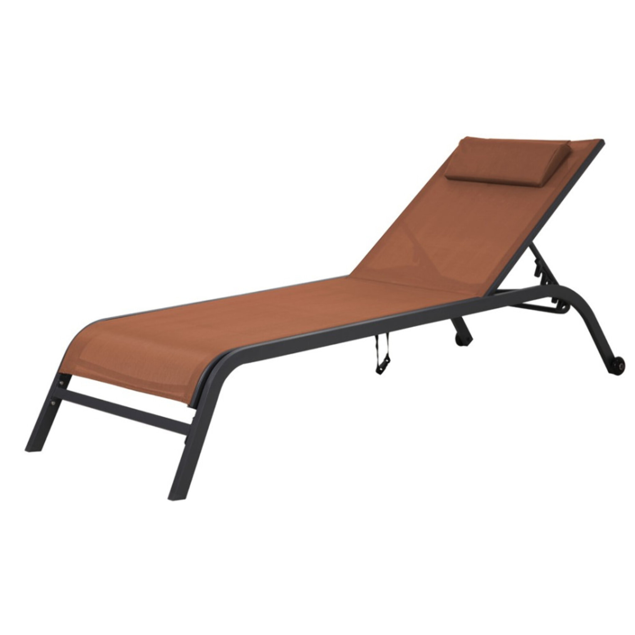 Transat de jardin en acier - terracotta - GOZO