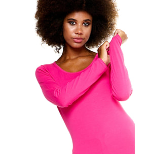 T-shirt Leone donna con maniche lunghe Basic