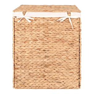 Cesta portabiancheria Passo in giacinto d'acqua naturale 43x32x55 cm