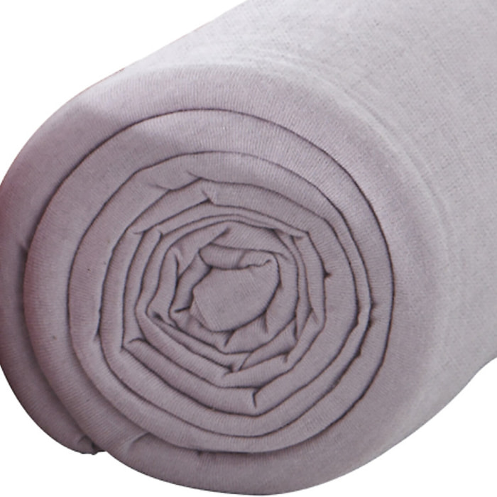 Drap housse percale - bonnet:25cm poudre de lilas