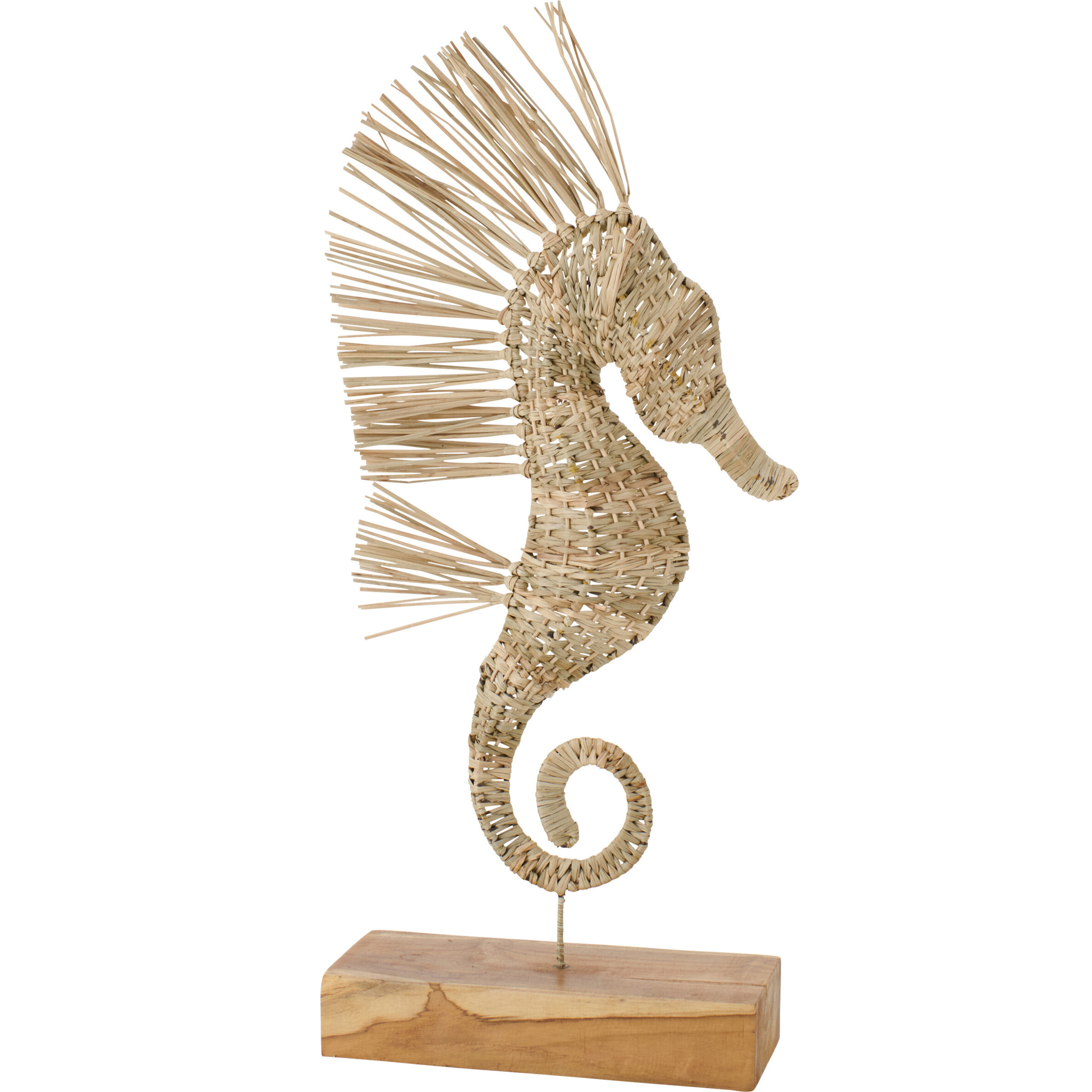 J-Line Hippocampe sur Pied - rotin - naturel - small