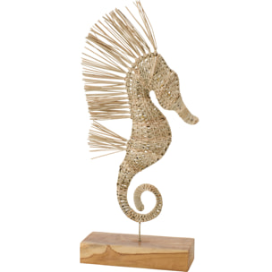J-Line Hippocampe sur Pied - rotin - naturel - small