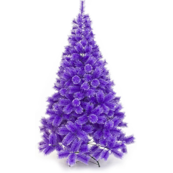 Albero Di Natale Viola "Pituffik" - Altezza 210cm - Albero Realistico in PVC - Extra Folto con 480 Rami