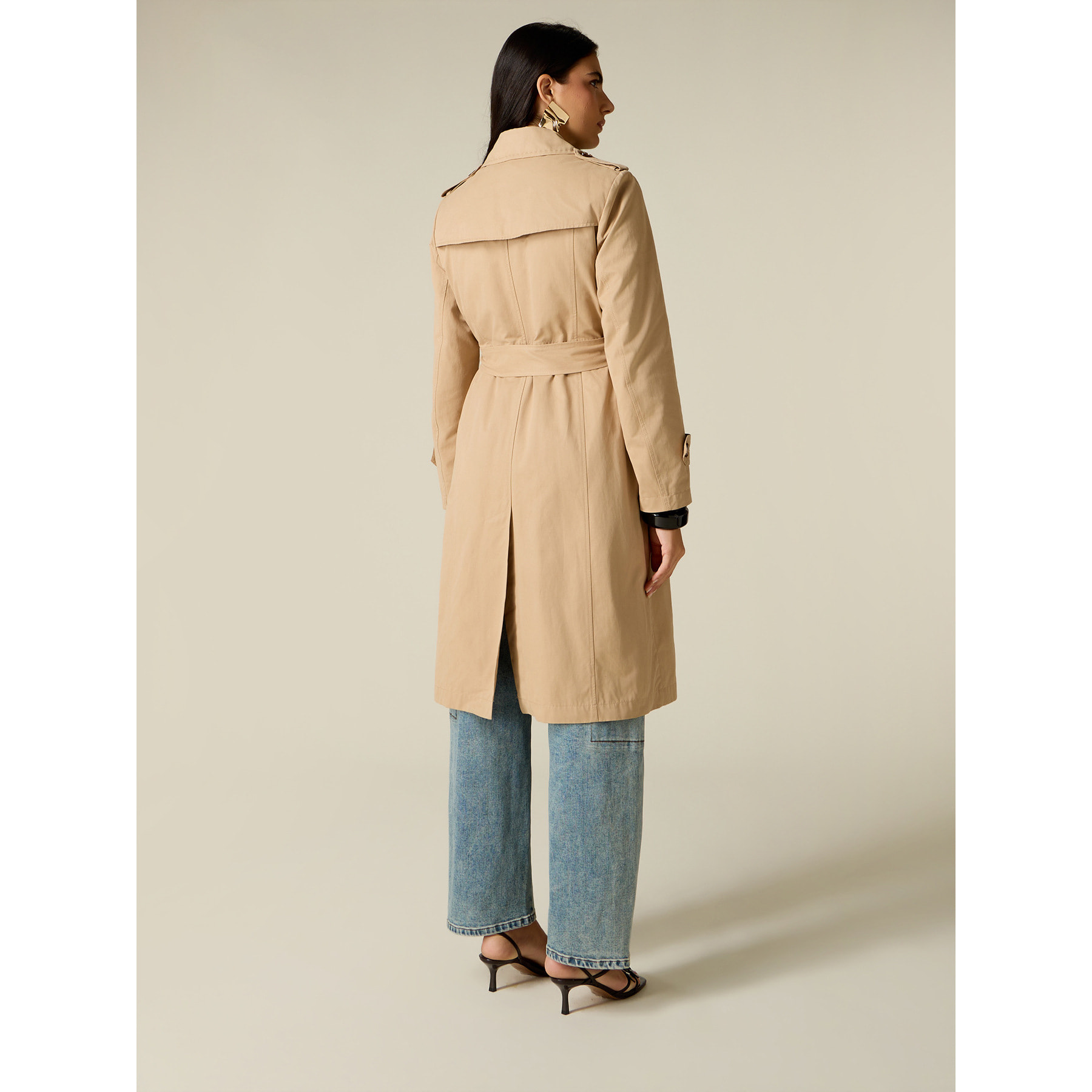 Oltre - Trench doppiopetto misto cotone - Beige