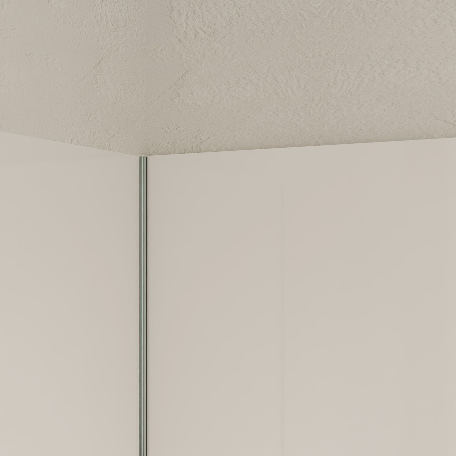 Lot 2 panneaux muraux aluminium Blanc 80 et 120 x 250 cm avec profilés chrome - WALL'IT