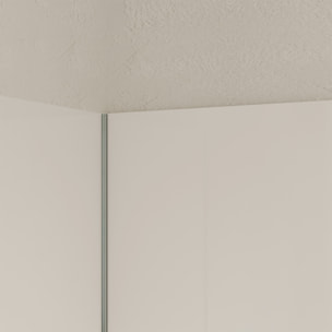 Lot 2 panneaux muraux aluminium Blanc 80 et 120 x 250 cm avec profilés chrome - WALL'IT
