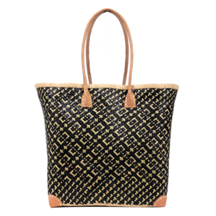 Arda borsa a spalla donna. Realizzata in paglia con manici in pelle.