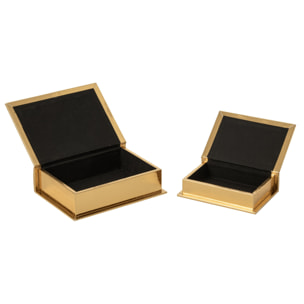 J-Line 2 boîtes brillant - MDF - doré