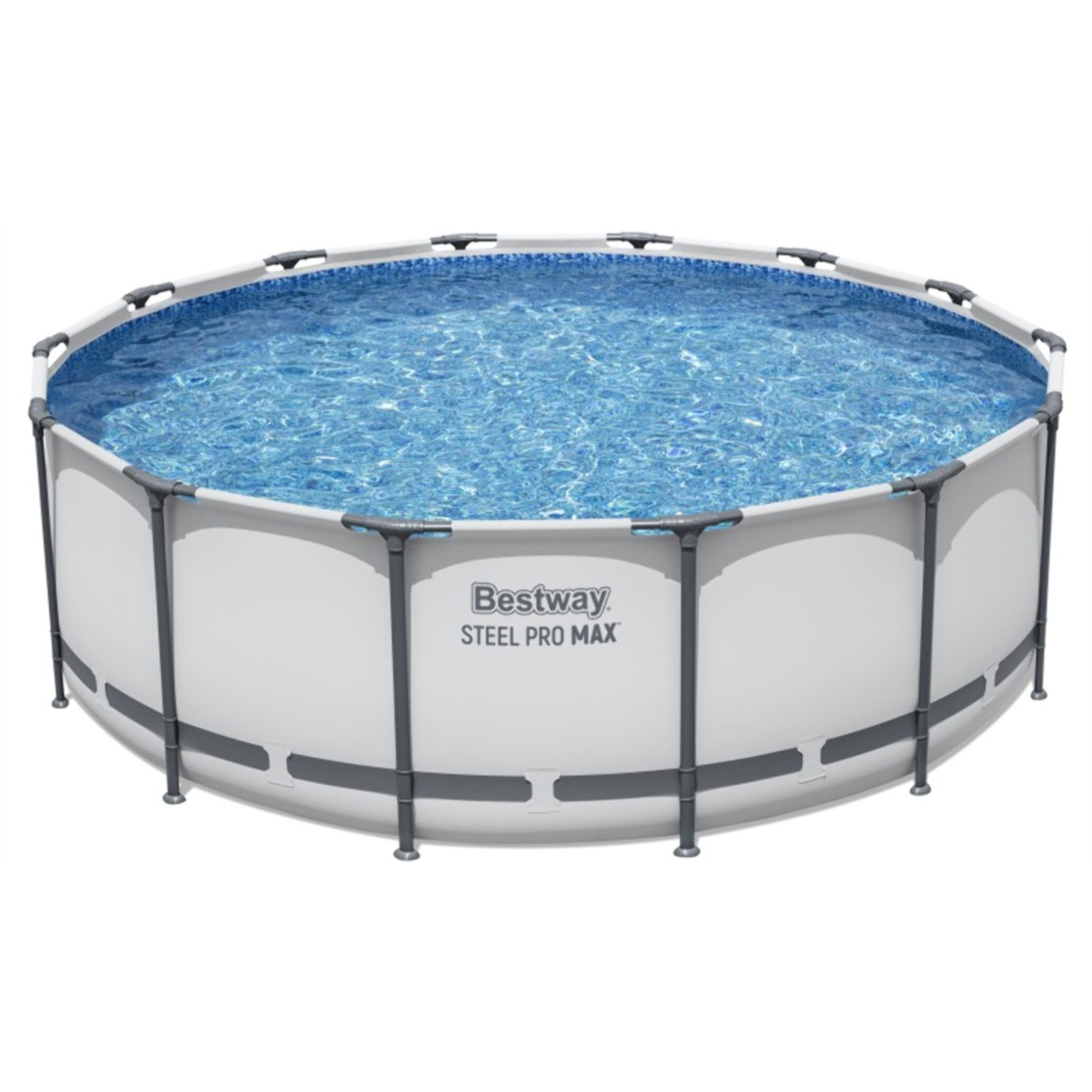 Bestway Piscine hors sol tubulaire ronde Bestway Steel Pro Max 427 x 122 cm gris clair
