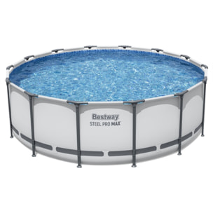 Bestway Piscine hors sol tubulaire ronde Bestway Steel Pro Max 427 x 122 cm gris clair