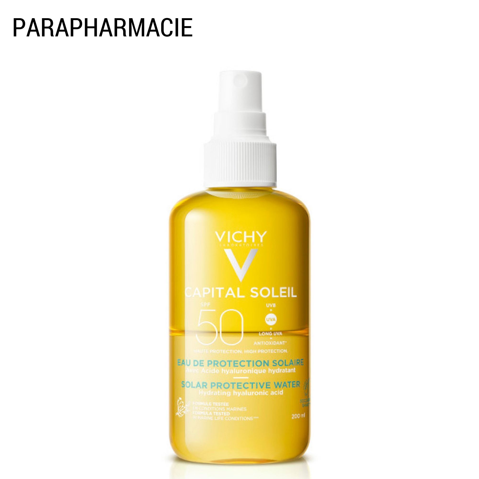 Capital Soleil SPF50 - Eau de Protection Solaire Hydratante 200 ml