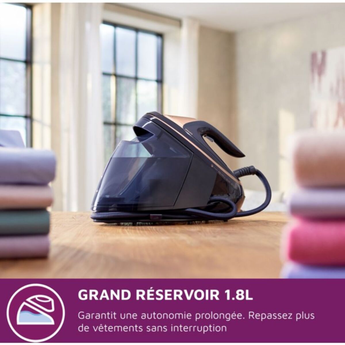 Centrale vapeur PHILIPS PSG9030/20 noir et rose doré 1,8L