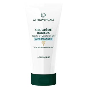 La Provençale - Gel-Crème Radieux Booster d'Hydratation 24H Anti-brillance - Extrait d'Olive & Eau de Bleuet - Tous types de pea