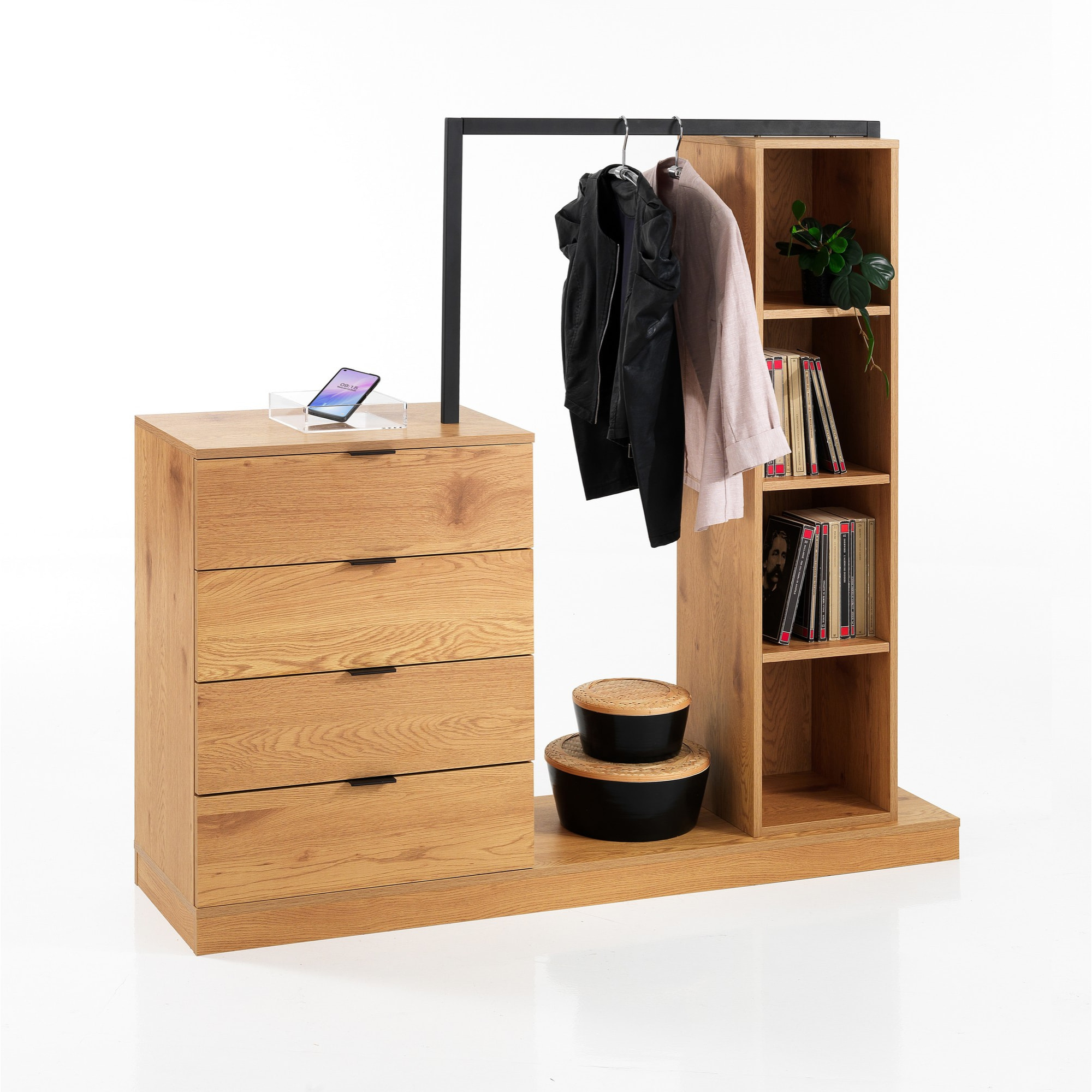 Tomasucci Meuble 4 tiroirs STOCKHOLM Marron