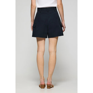 Pantalón corto de sarga Menfis azul marino con detalles Polo Club