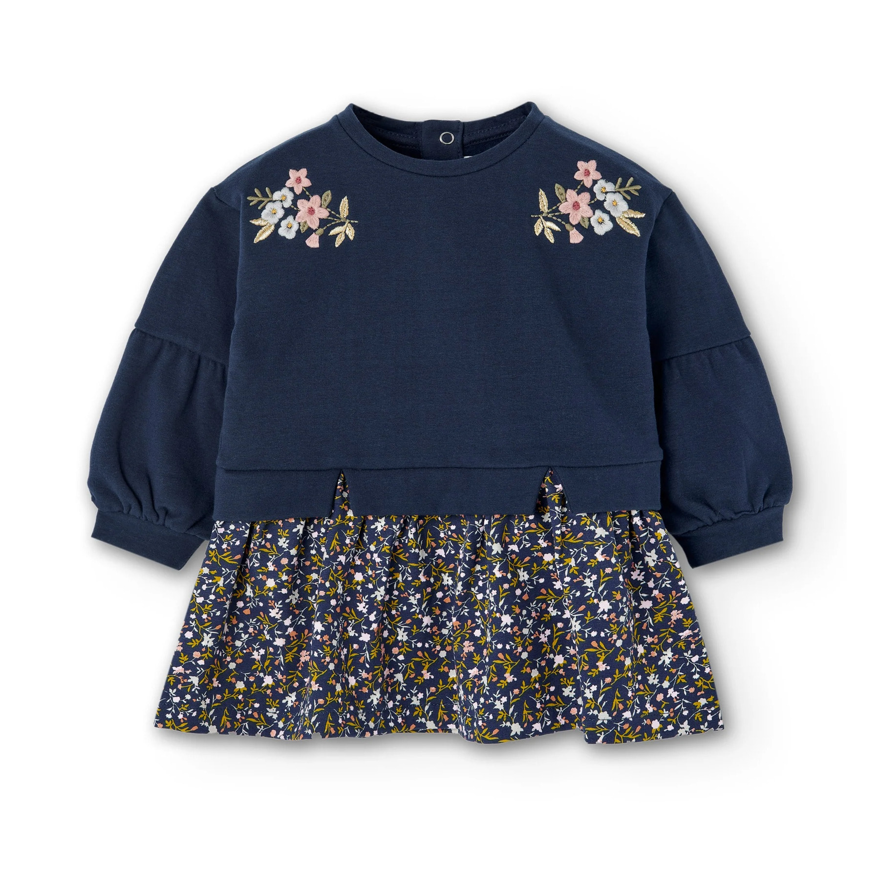 Abito Da Bambino Navy Con Stampa Floreale