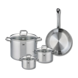 Ensemble de 1 Poêle de cuisson 28 cm et 3 faitouts 14, 16 et 26 cm Elo Profi Citrin
