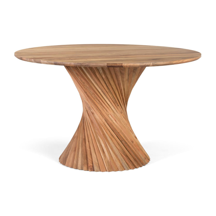 Mesas de Comedor de Madera de Acacia 130 Cm Estilo Rústico Moderno