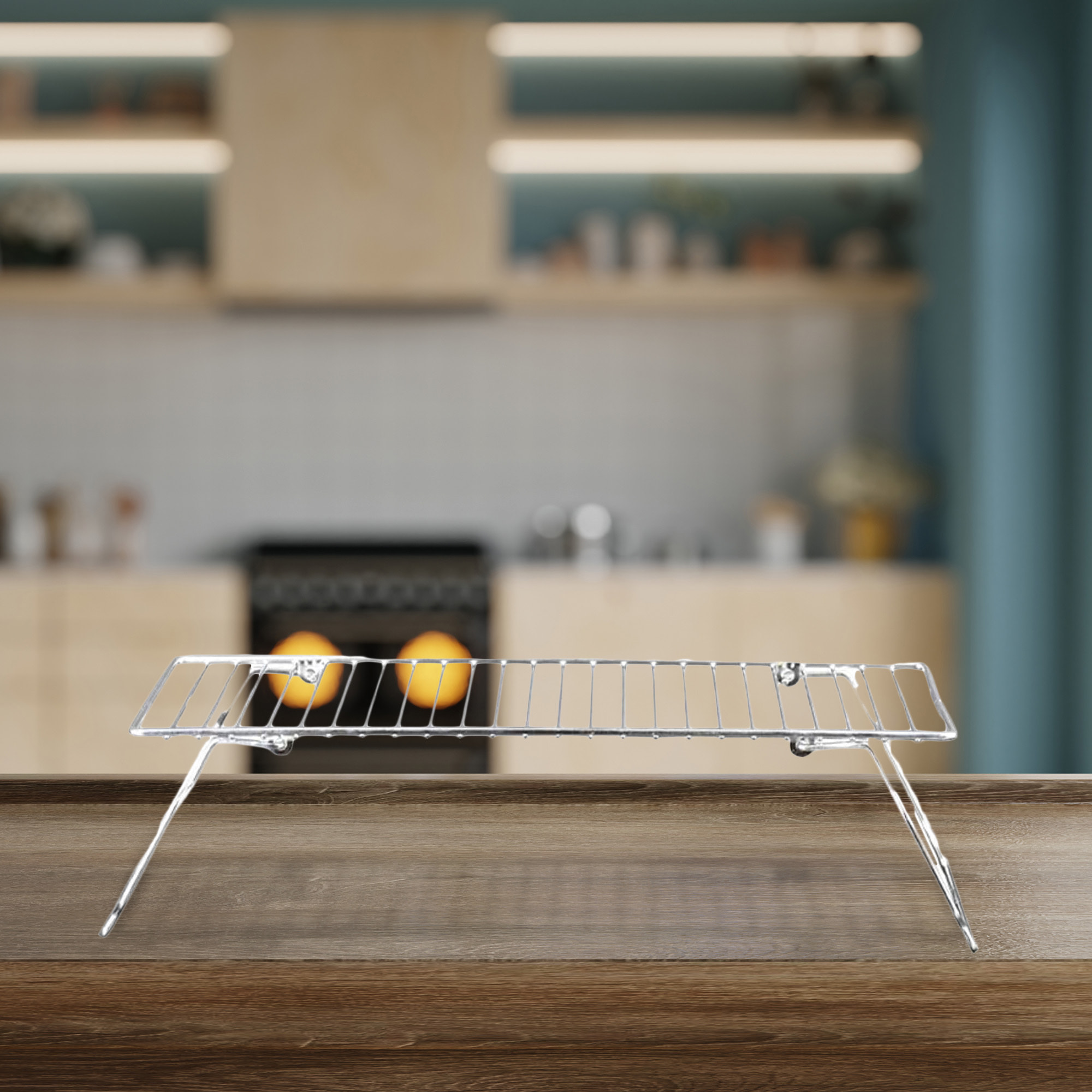 organizador de cocina en recubrimiento de polvo gris 37x22,5x13,5cm