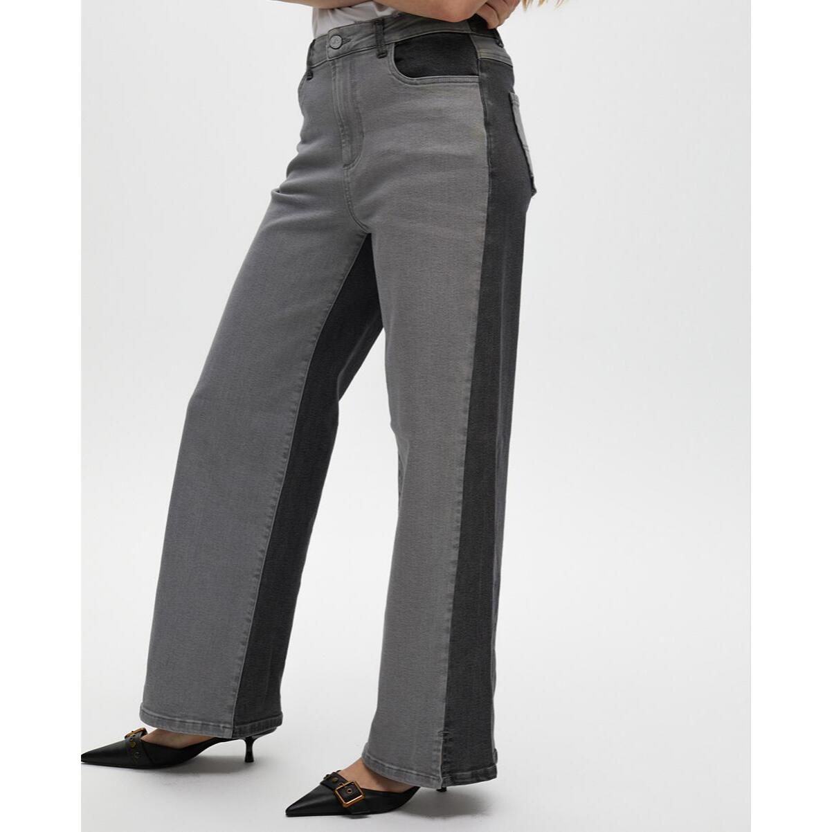 Jeans bicolore wideleg