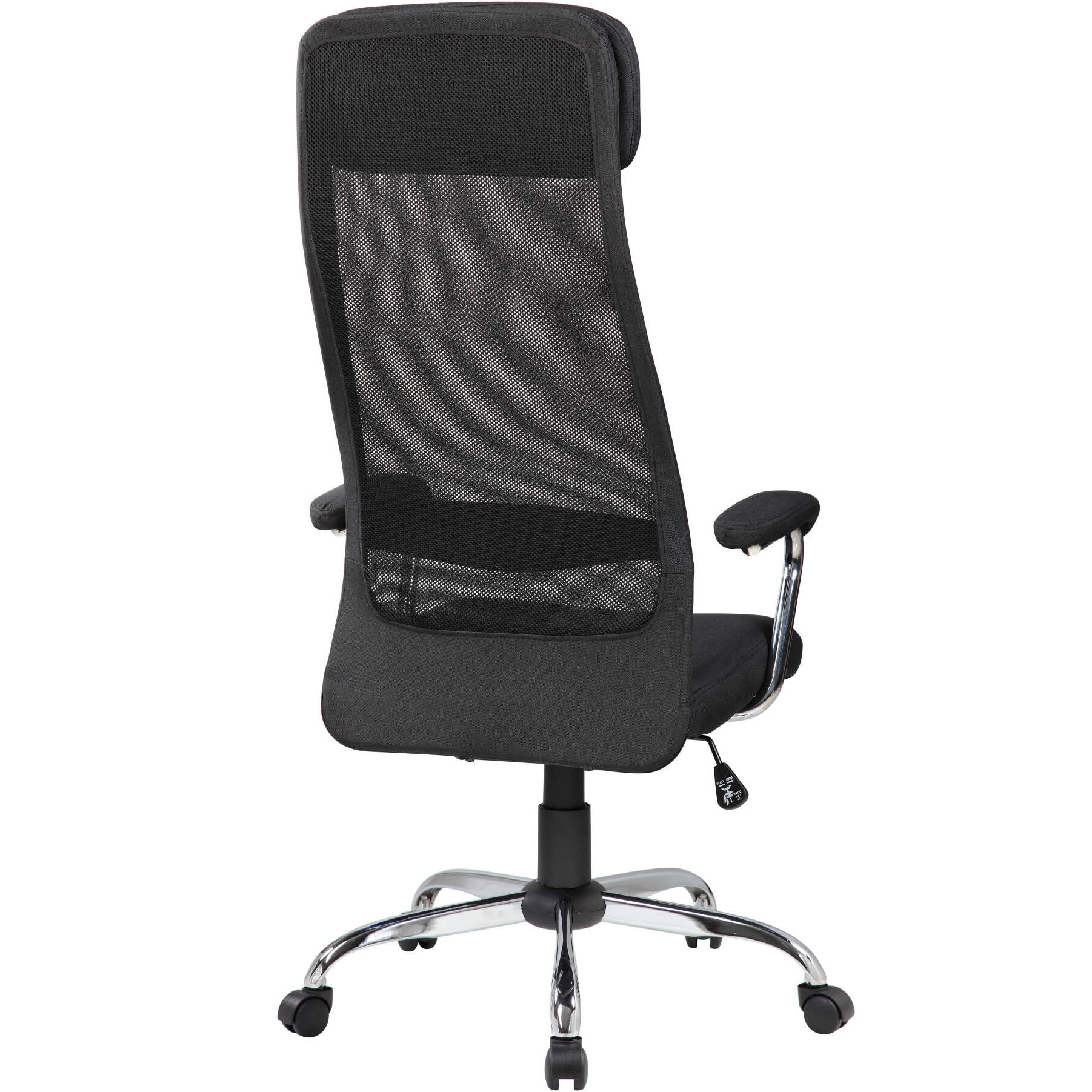 Sedia da ufficio Canberra, Poltrona presidenziale con braccioli, Sedia ergonomica da ufficio, 65x65h126/136 cm, Nero