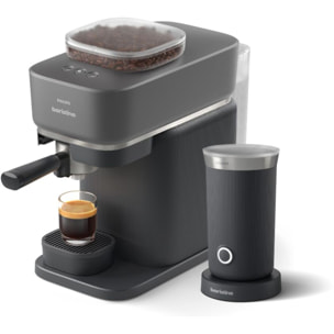 Expresso broyeur PHILIPS Baristina BAR303/60 cafetière à grain Noire + mousseur à Lait