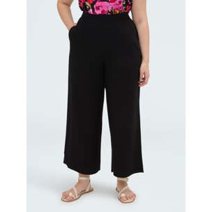 Fiorella Rubino - Pantaloni wide leg in viscosa - Nero