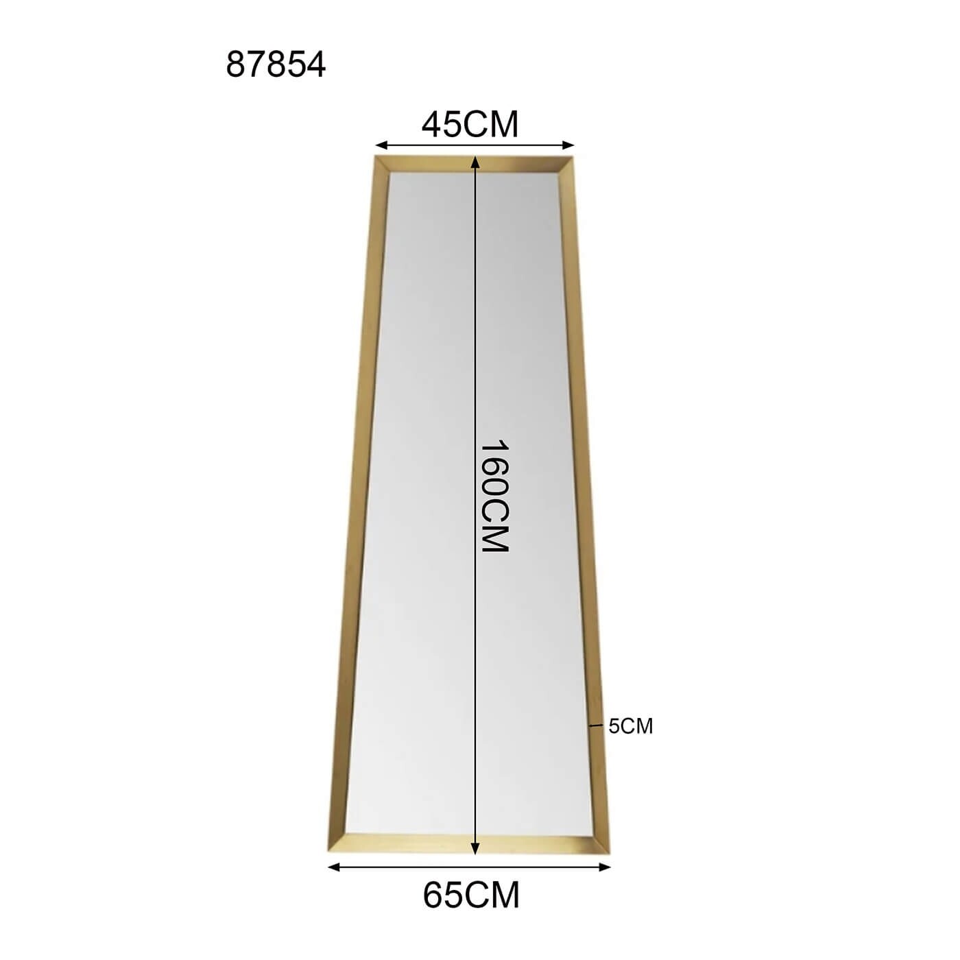 Miroir Arezzo 160x65cm doré Kare Design