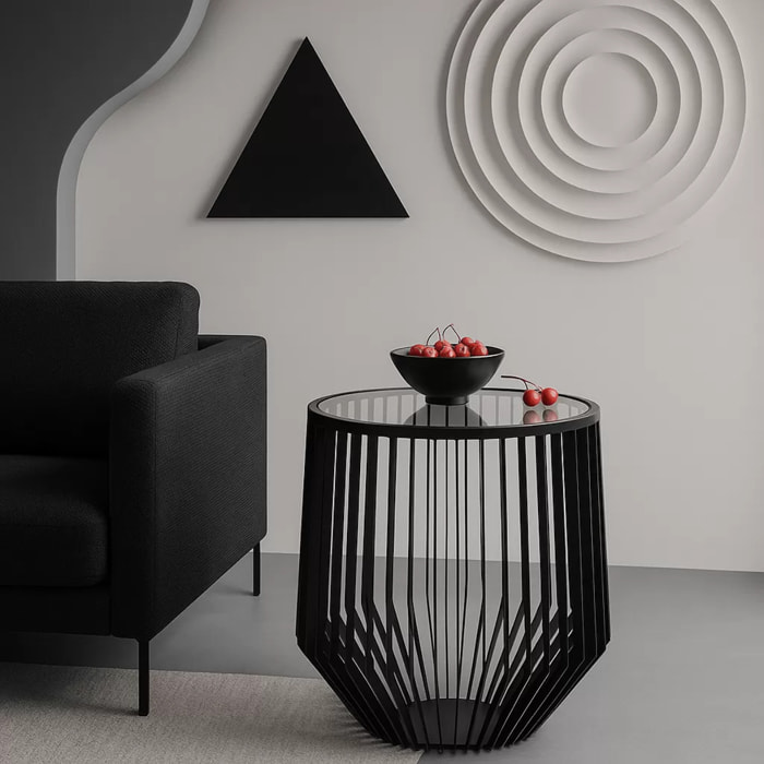 Table d'appoint Corinne 40cm noire Kare Design