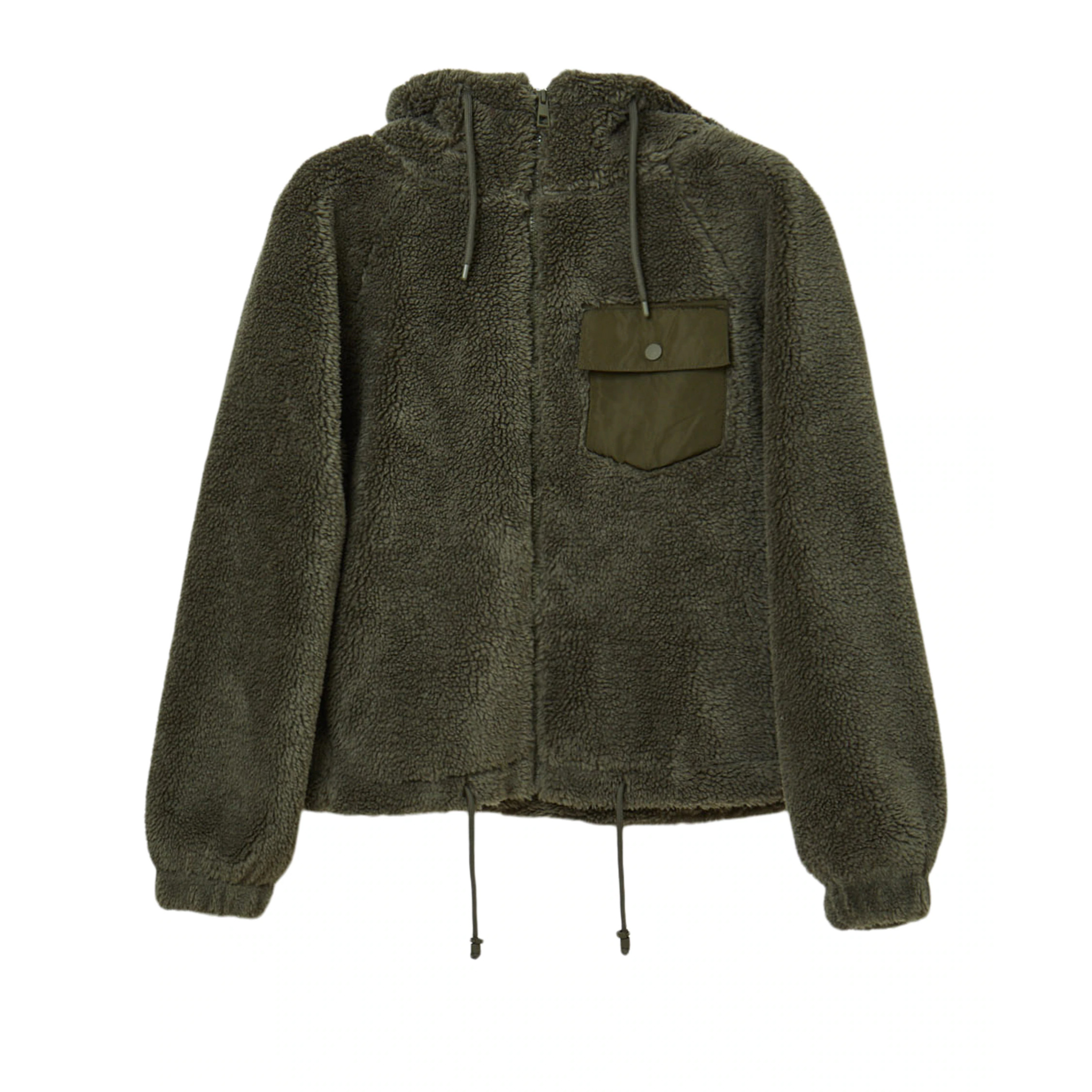 Bomber in sherpa con cappuccio