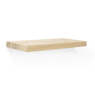 Table de chevet flottante en bois massif ton naturel 3,2x45cm Hauteur: 3.2 Longueur: 45 Largeur: 19.7