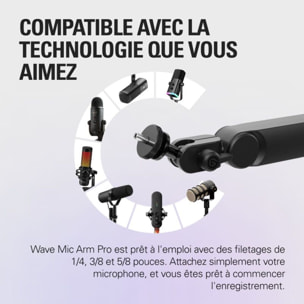 Bras de micro ELGATO Wave Mic Arm Pro