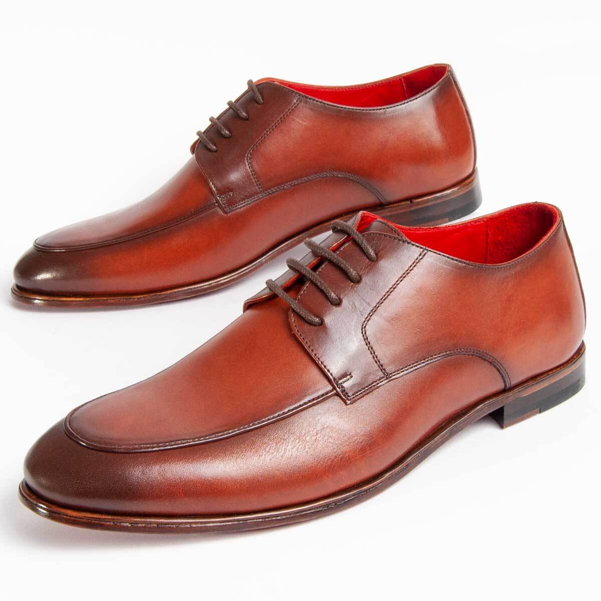 Zapato Oxford De Piel - Marron