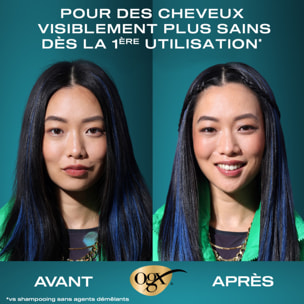 OGX Après-Shampooing Réparateur Huile d'Argan du Maroc, 385ml – Soin capillaire pour cheveux secs et abîmés – Après-shampoing sa
