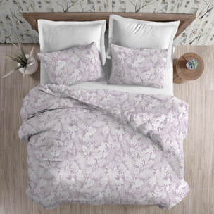 Parure copripiumino flanella clorifilla rosa 100% cotone