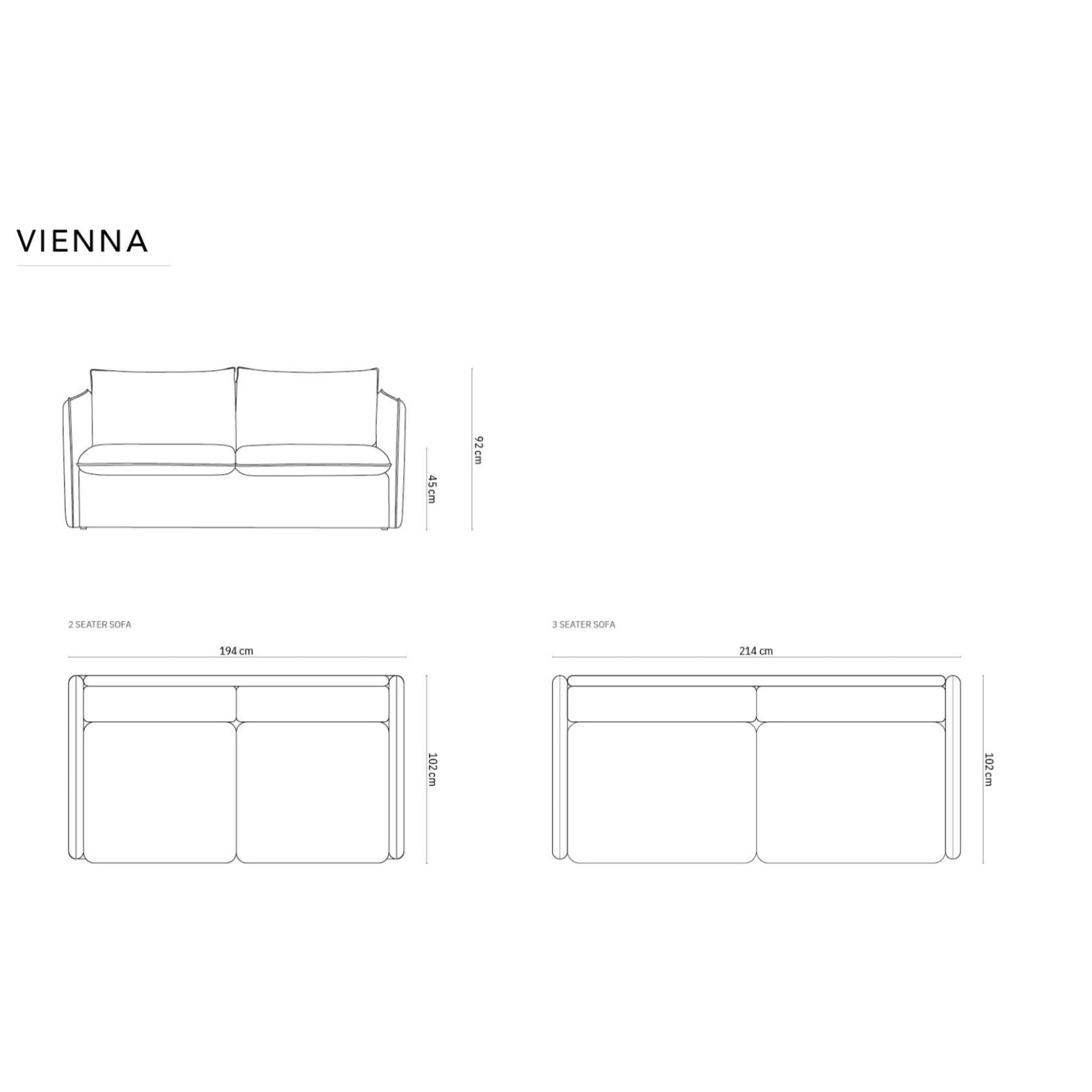 Canapé convertible "Vienna" 3 places en velours rose