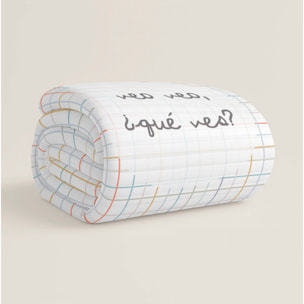 Colcha Bouti Estampada - Reversible - Infantil - 100% Algodón - 70 gr/m² - Veo Veo