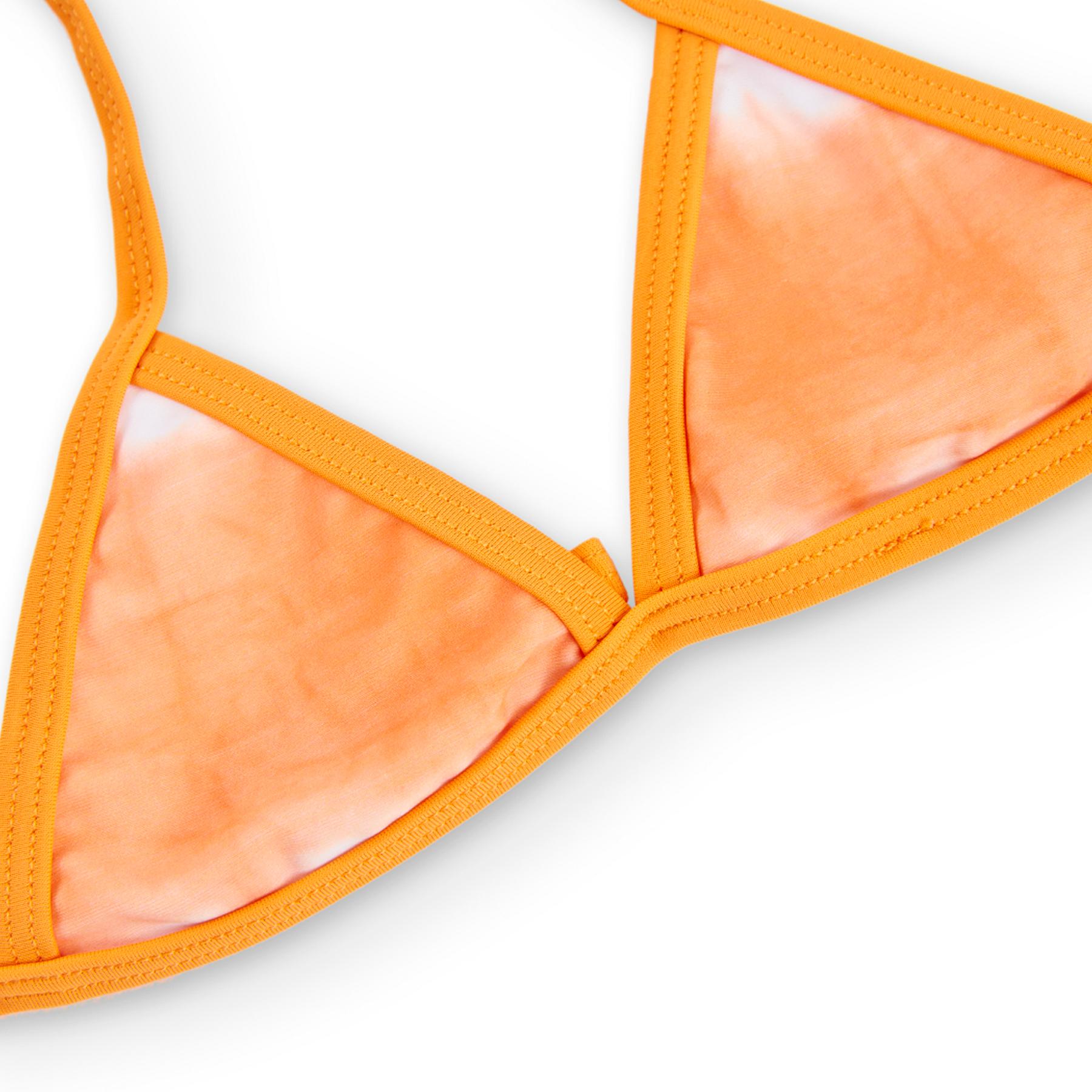 Bikini en naranja con estampado lavado