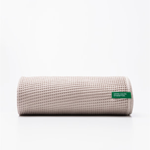 Manta 140x190cm, 200gsm, 100% algodon beige neutral benetton